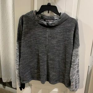 Grey Calvin Klein performance cropped hoodie